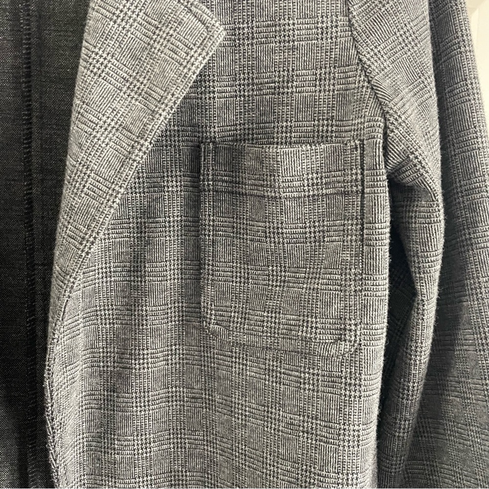 Madewell Gray Plaid Oversized Blazer Jacket Sweater Open Front - Picture 4 of 11